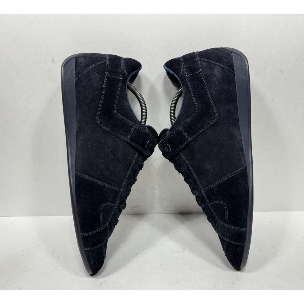 Louis Vuitton Navy Blue Suede Low Top Lace Up Men's Size 10 US / 9 UK Sneakers - Picture 6 of 9